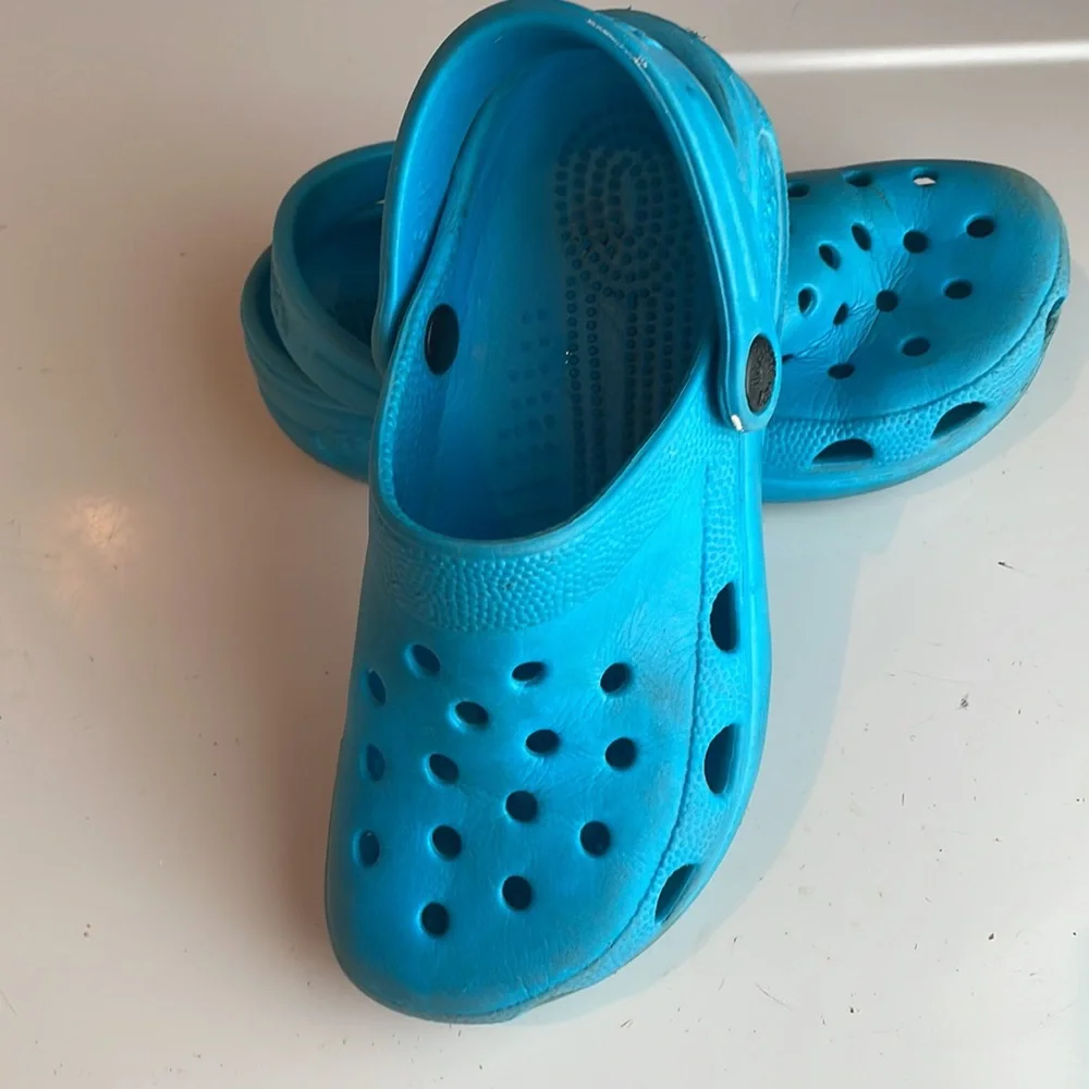 Holey Soles Kids water shoes slip on blue size 12 toddler
